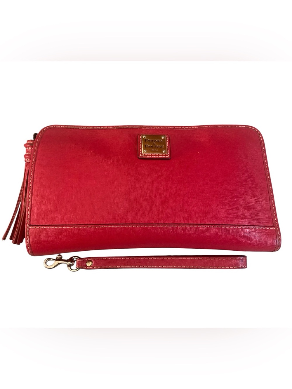 Dooney and Bourke large Alice saffiano leather zip wristlet/clutch